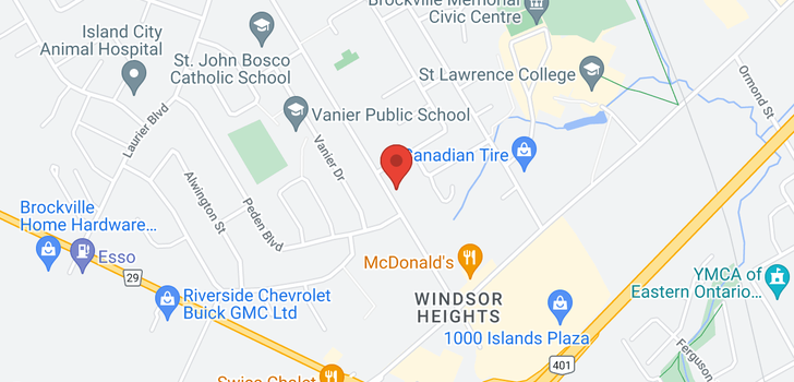 map of 45 WINDSOR DRIVE